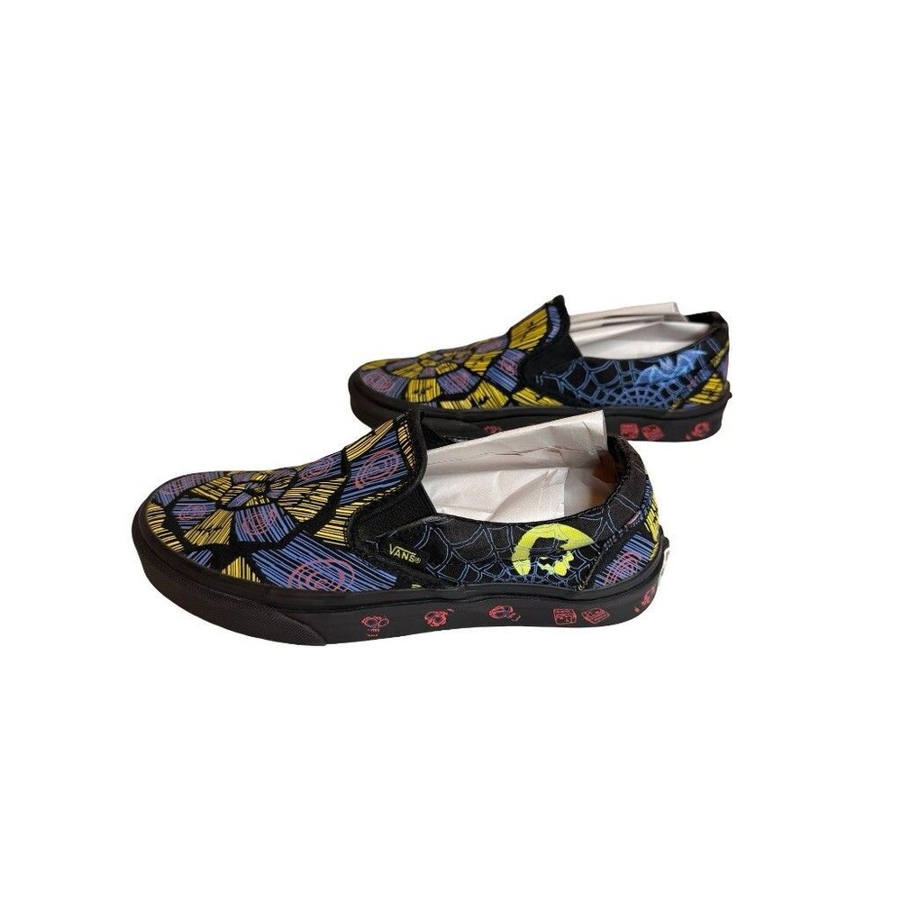 Vans x Disney Nightmare Before Christmas Slip-On Shoes Womens 7 Stained Glass - Picture 2 of 7